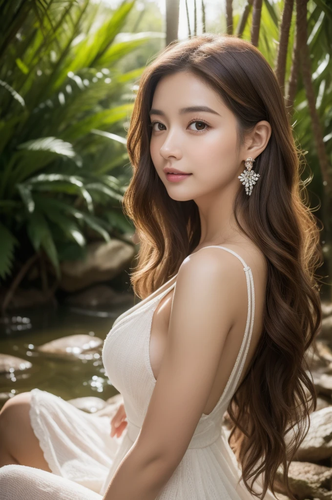 ((top quality、8k、Masterpiece:1.3))、Cute 1 woman with perfect figure:1.4、((light brown hair、medium bust:1.2))、Lying in a hammock、hammock、at the beach:1.2、Highly detailed facial and skin textures、delicate eyes、double eyelids、Arms and chest、Dress casually