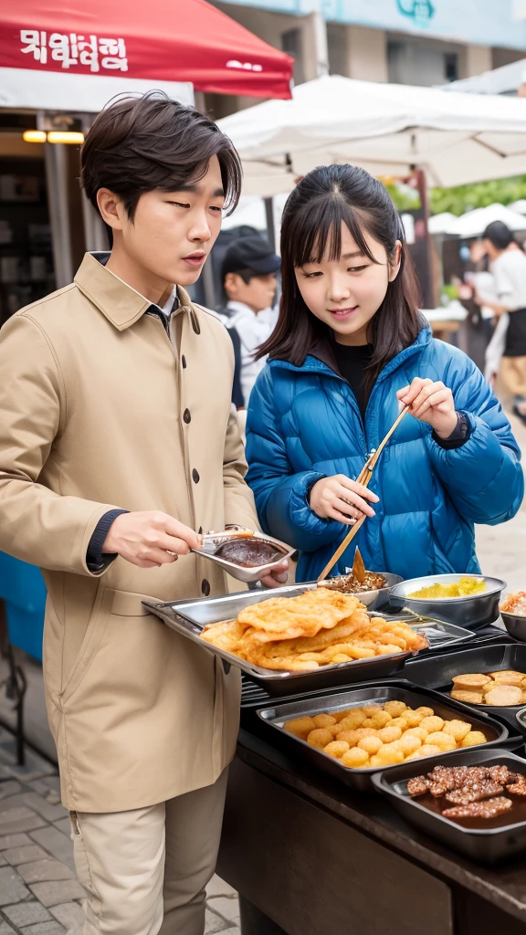 Date with Park Gunwook (zerobaseone)
Afterward, you both decide to grab some street food from the nearby vendors. You try various Korean snacks like tteokbokki (spicy rice cakes), hotteok (sweet pancakes), and odeng (fish cakes). Gunwook insists you try his favorite, bungeoppang (fish-shaped pastry filled with sweet red bean paste), and you find it delicious.