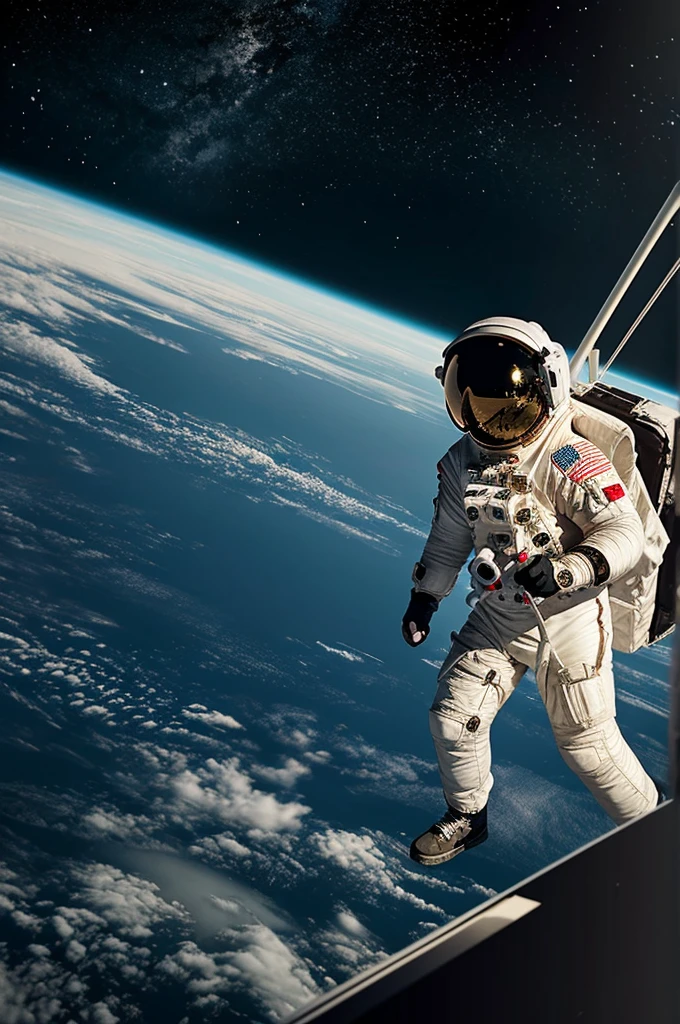 Poster for smart watch in hands the astronaut