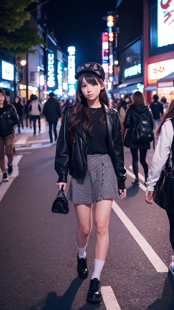 night、A subculture girl、Walking in Harajuku