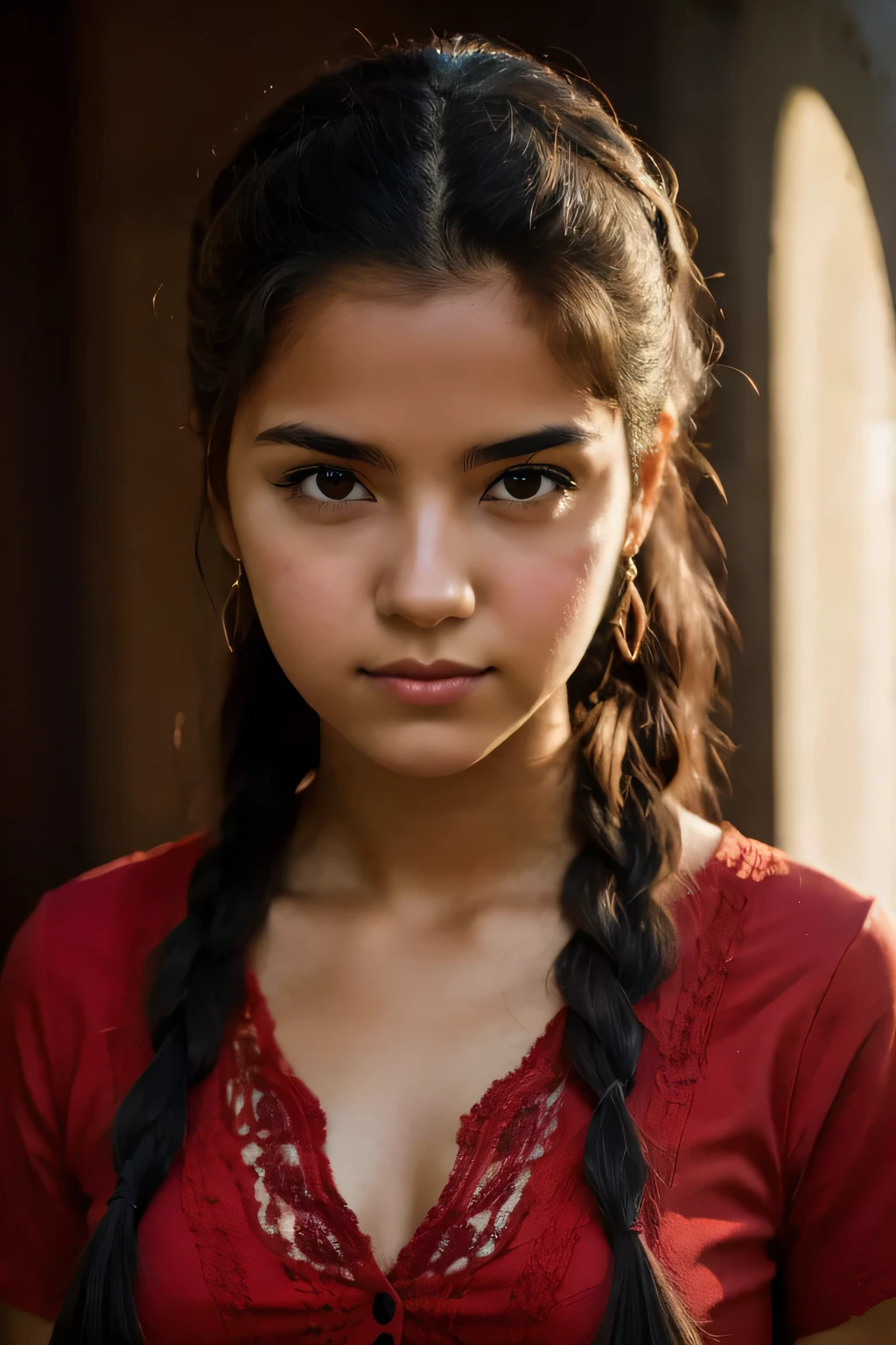 Latin girl. Dark hair. Dark Eyes. Teen. Young adult. Pretty.