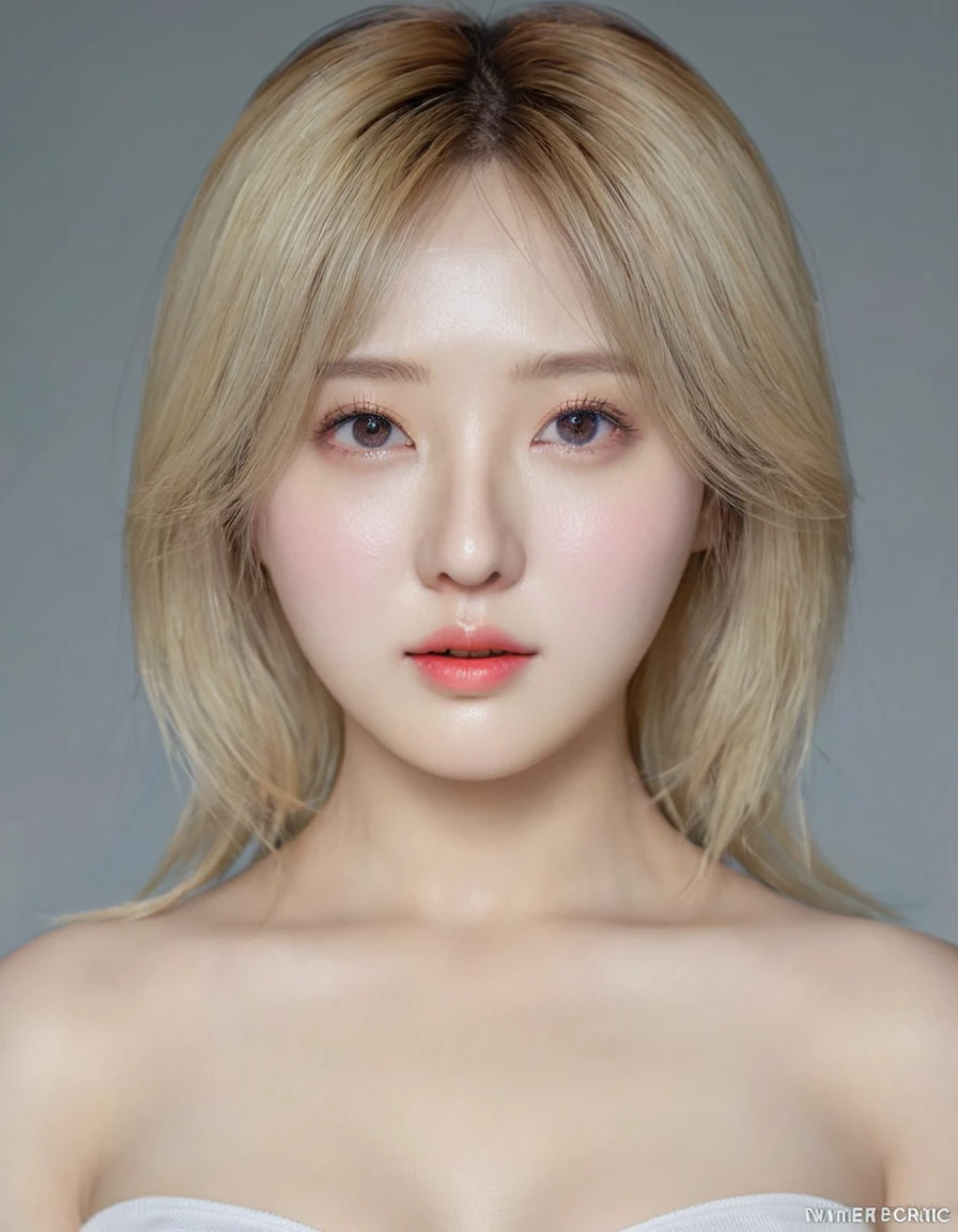 （hyper realisitc：1.4），（realisticlying，realisticlying：1.3），the soft light，photorealiscic face，photorealistic body，Realistic skin，absurderes，tmasterpiece,blonde,beuatiful eyes,pretty,korean