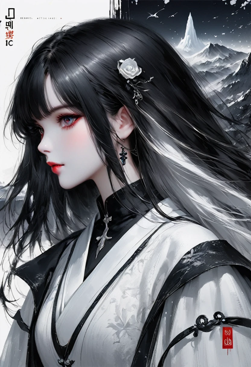 (Lots of white space:1.5)，(Lots of white space around:1.6), White background, simple, Minimalism, abstract,Freehand，Aesthetic，black and white，Ink Painting，antiquity，a mountain，A distant figure，A beautiful artistic illustration, author：Li Song, Arte no estilo de guweiz, arte shin jinyoung, Obra-prima de guweiz, Ross chart 1. 0, Beautiful digital illustrations, Inspired by non-WLOP, Cute and cute digital art, jingna zhang, guweiz, Stunning digital illustrations