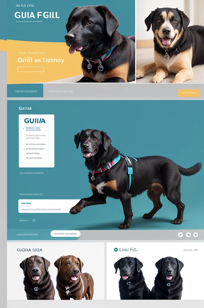 create a logo for a guide dog company whose company name is “Guia Fiel”