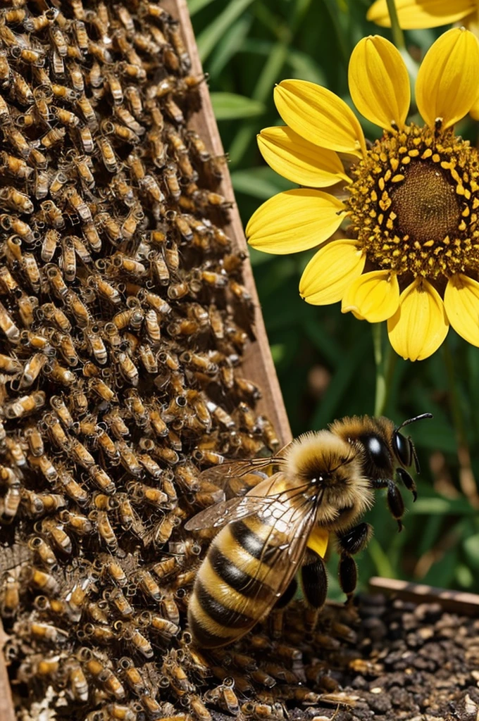 You can make an image that I talked about that we should take care of bees because they are in danger of extinction