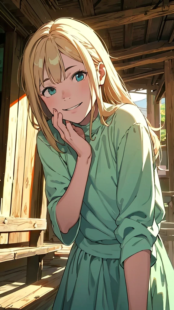 Reasonable design, Clear lines, High Sharpness, (highest quality,4k,Perfect sharpness,Ultra fine,High resolution,masterpiece:1.2), Perfect Anatomy:1.5, Official Art, Illustrations that tell a story, (Whitish background:0. 9）、Body Positivity、多Mr.な身体表現、（Random and energetic poses）、Perfect beauty、Perfect beautiful face、Strong winds、A rich expression、Dynamic composition、smile、Golden ratio composition、colorful、（(Mr.々Different angles and perspectives)）、Anime drawingini dress)、（Overcoming stereotypes）、 Glowing Skin、（Natural beauty）、smile、Bangs、（Soft and flowing hair）、（countryside）、（Nostalgic atmosphere）、Put up to your feet、（Playful and carefree）、（多Mr.な民族のキャラクター）、（innocent attitude）、（Sunny atmosphere）、(The skirt flutters wildly in the wind)、（Bright colors）、Beautiful Eyes、(Embarrassing)、Braided Hair、