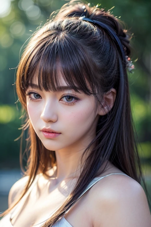 Top image quality、8K、masterpiece:1.3))、Realistic high-quality photos、top-quality、girl cute-fine face、13 years old beautiful Japan girl、Photo of slim little girl model、Beautiful girl model、young japanese girl、Young cute face、japanaese girl、13-year-old female model、Beautiful Model Girl、The innocent look of the girl next door、lovely delicate face、Brown hair、Beautiful brown eyes、Tear bag、drooing eyes、young body、NSFW,On the edge of the hustle and bustle, City of dull Japan , Where the city skyline can be seen in the background , Her seductive eyes are、Capturing the essence of retro anime. All facial features are、Render at an exceptional level of detail, Evokes the clarity and accuracy of classic 80s anime art. In this portrait, She embodies the spirit of Sailor Moon Style, It will be an exquisite tribute to the beloved era of retro anime. Photo taken by Elliott Lee with Nikon Z6 and Prime 85mm lens. Award-Winning Photography style, Fine Art, 8K, Ulutra HD, Hyper-Resolution. --V 5 --Q 2、see -through