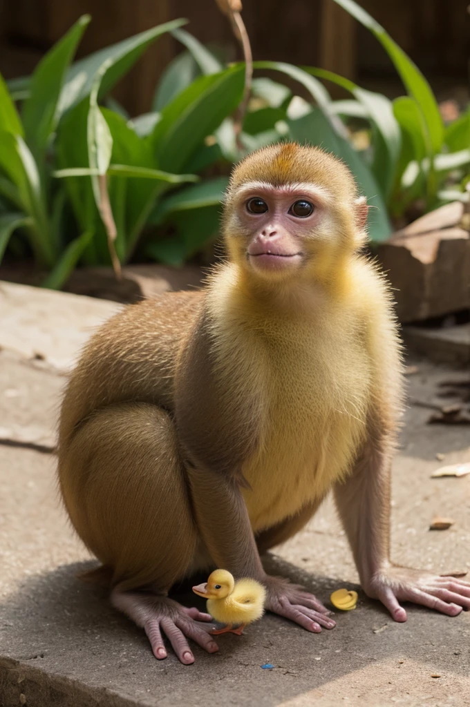 Duckling born from a monkey