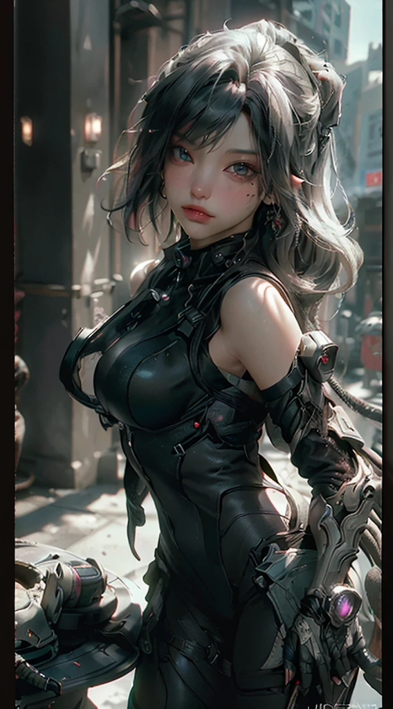 ((Best quality)), ((masterpiece)), (detailed:1.4), 3D, an image of a beautiful cyberpunk female,HDR (High Dynamic Range),Ray Tracing,NVIDIA RTX,Super-Resolution,Unreal 5,Subsurface scattering,PBR Texturing,Post-processing,Anisotropic Filtering,Depth-of-field,Maximum clarity and sharpness,Multi-layered textures,Albedo and Specular maps,Surface shading,Accurate simulation of light-material interaction,Perfect proportions,Octane Render,Two-tone lighting,Wide aperture,Low ISO,White balance,Rule of thirds,8K RAW,