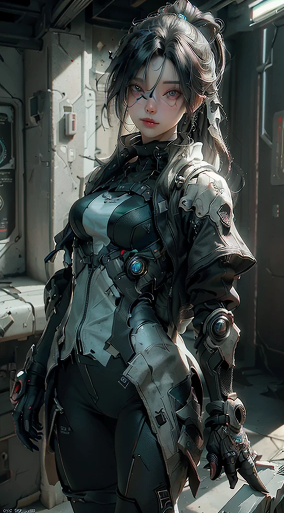 ((Best quality)), ((masterpiece)), (detailed:1.4), 3D, an image of a beautiful cyberpunk female,HDR (High Dynamic Range),Ray Tracing,NVIDIA RTX,Super-Resolution,Unreal 5,Subsurface scattering,PBR Texturing,Post-processing,Anisotropic Filtering,Depth-of-field,Maximum clarity and sharpness,Multi-layered textures,Albedo and Specular maps,Surface shading,Accurate simulation of light-material interaction,Perfect proportions,Octane Render,Two-tone lighting,Wide aperture,Low ISO,White balance,Rule of thirds,8K RAW,