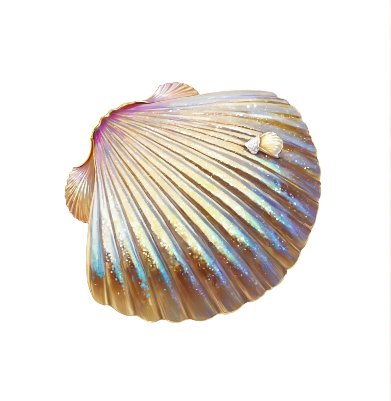 seashell, drawing, digital art