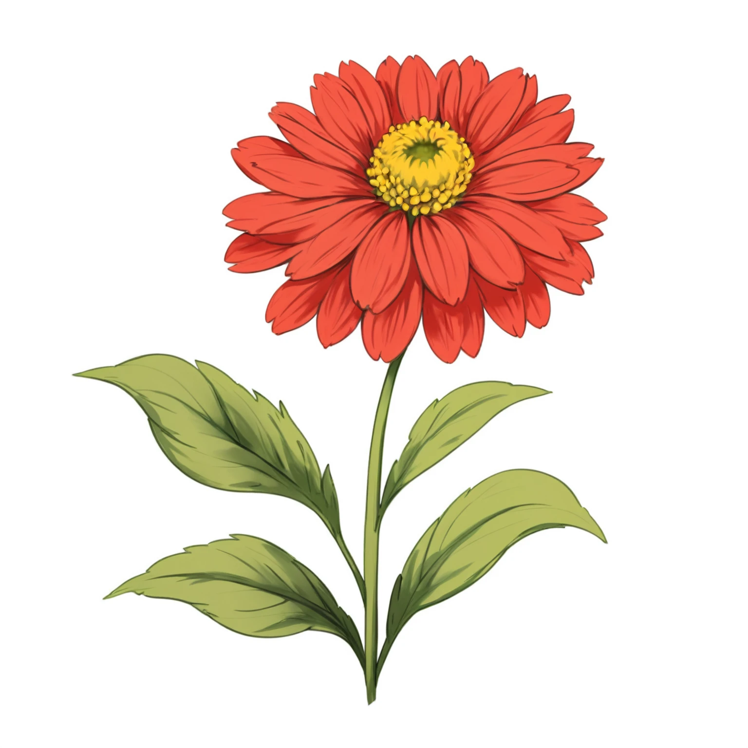 flower, drawing, digital art