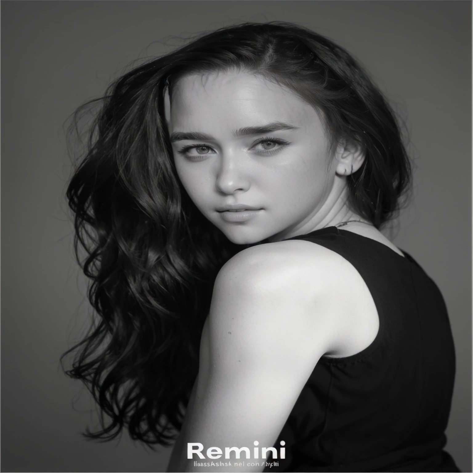 a black and white photo of a woman with long hair, inspired by Louisa Matthíasdóttir, headshot portrait, emilia clarke, by Siona Shimshi, young jennifer connelly, lilly collins, by Silvia Pelissero, julia hetta, scarlett hooft, by Emma Andijewska, black and white portrait, fanart