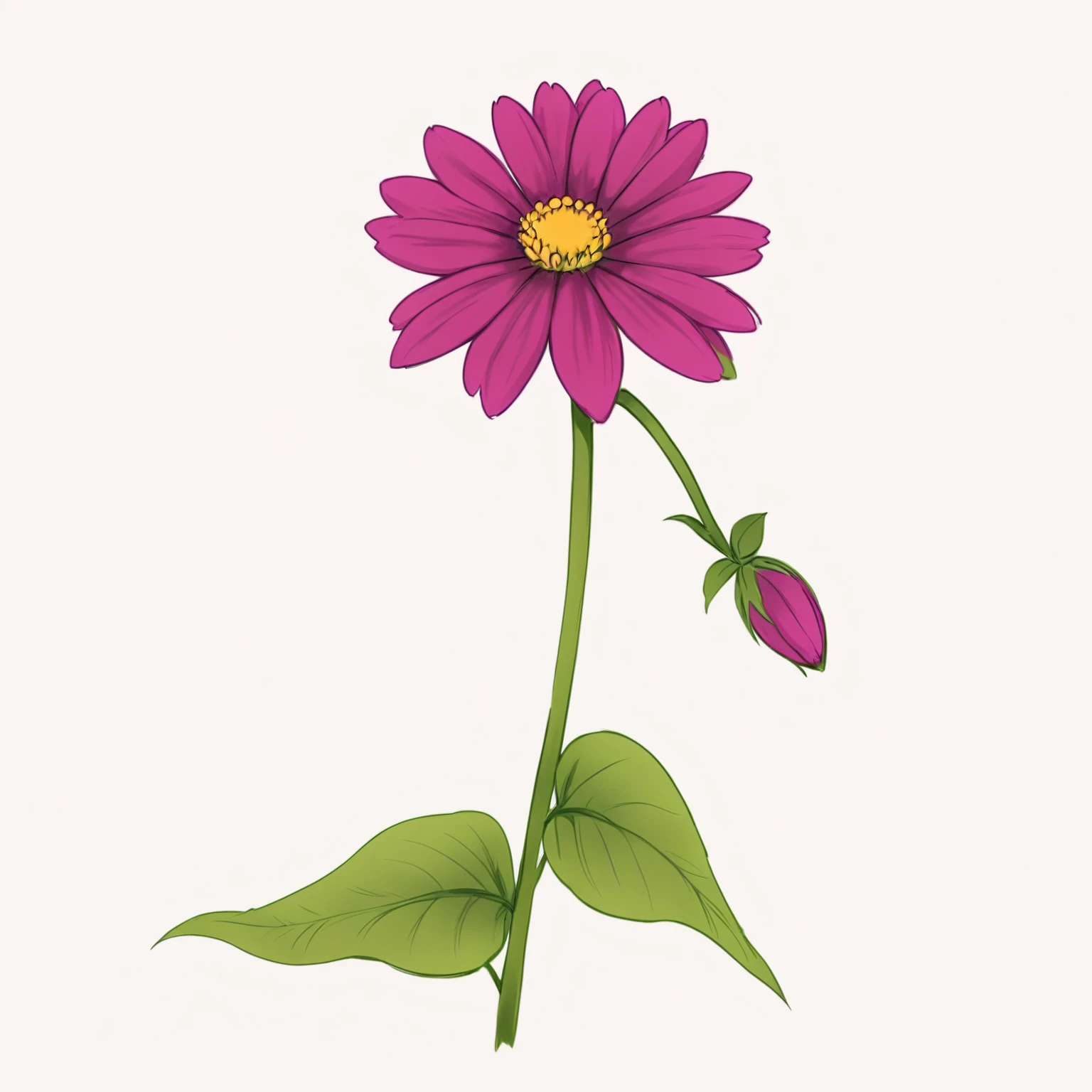 flower, drawing, digital art
