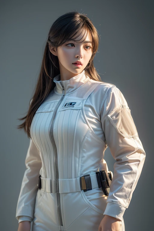 (masterpiece, high quality, lifelike, Ultra realistic, Remarkably high quality, photorealistic:1.5), Anime Woman Wearing a combat Body Armor Bulletproof vest minimalist logo design bright colors, high quality, extreme quality, super detailed