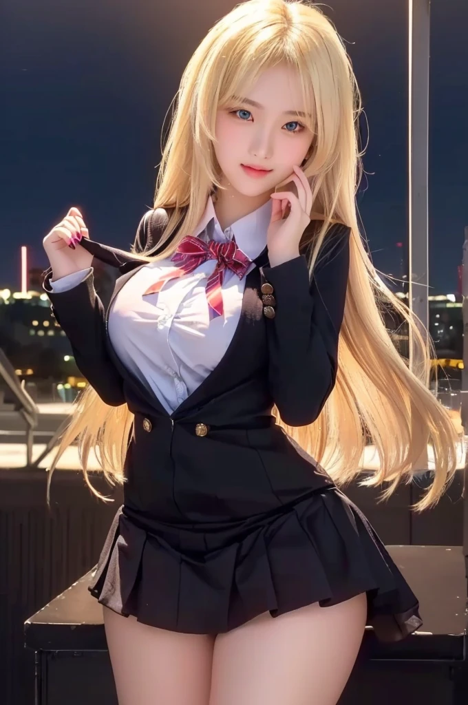 a woman in a  is posing for a picture, beautiful high school girl, seductive girl, blonde girl with long hair, visual of a cute girl, attractive girl, best girl, girl with long hair, young girl, orgasm expression