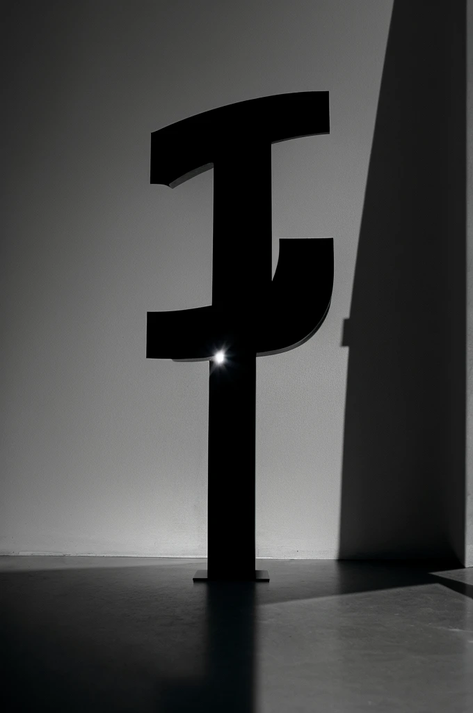 Shadow image of number 18 on Black background