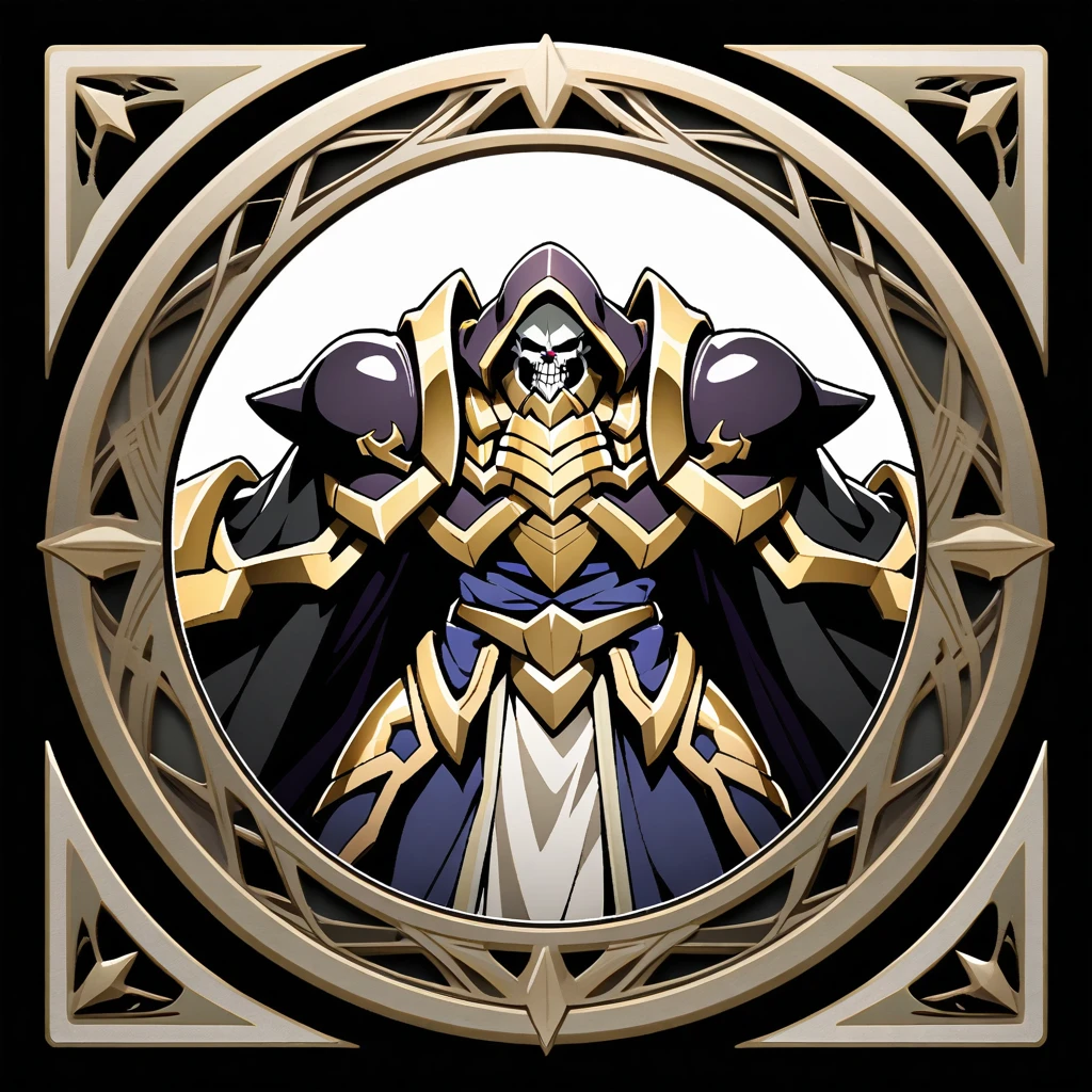 (circle frame1.7),ainz ooal gown(overlord),dark,icon, circle frame,