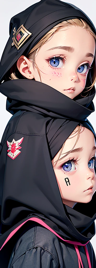 Detailed face Looking at viewer emotionless eyess emotionless expressionless Beautiful kid face quality clothing Extremely beautiful cute kid 7year old kid kid body extremely detailed clothing expensive cowl bandana on forehead profile image full body image style beautiful kid face side view ultra cute face kid beautiful kid kid like face 1080 16k very_high_resolution