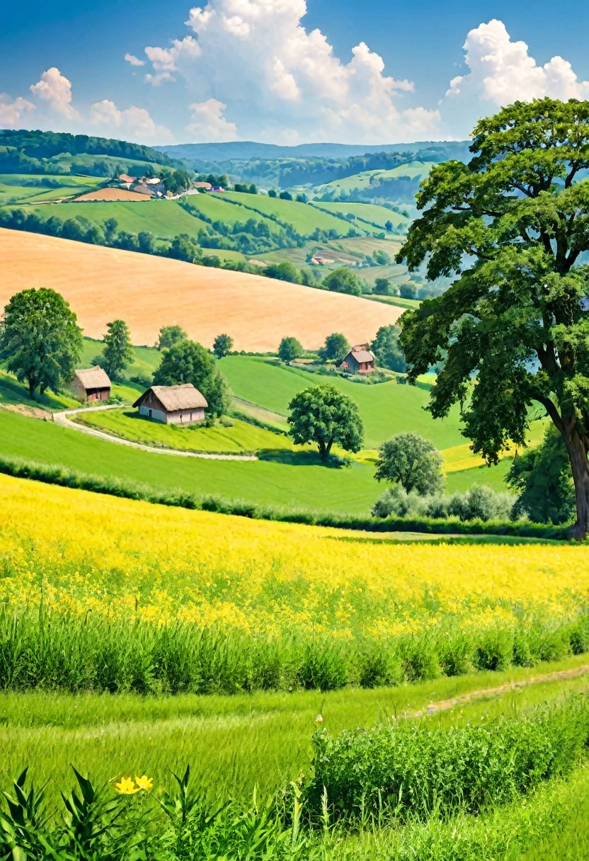 Summer day in the countryside  