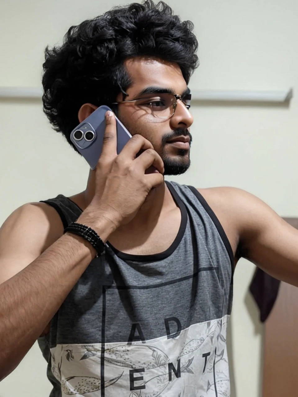 21 year old indian boy With fair skin Wearing spectacles and narrow body Posing for a linkedin picture in formals
