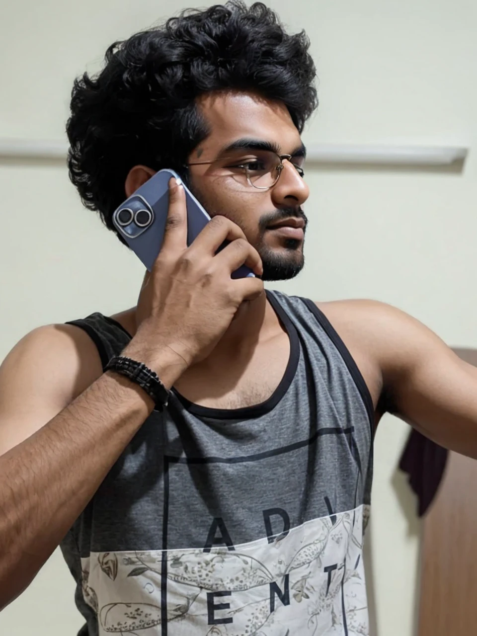 21 year old indian boy With fair skin Wearing spectacles and narrow body Posing for a linkedin picture in formals