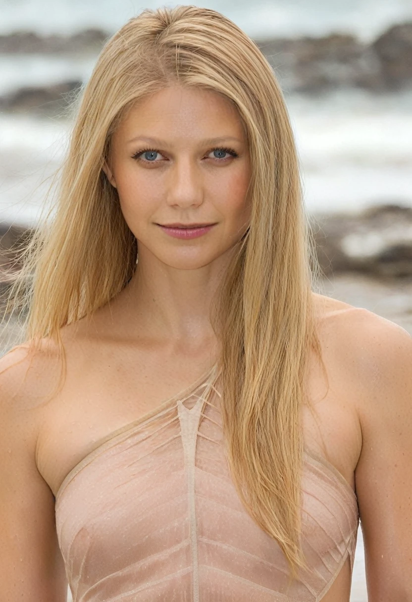 high quality Erotic shot of Melissa Benoist as Gwyneth Paltrow , celebrity erotic photograph , extremely long hair , erotic photoshoot , fit muscular figure , exhausted look, rainy, wet, shiny sweaty skin, seductive expression , on beach, wet hair, dark atmosphere, erotic lighting , rosy white pale skin tone , erect nipples , celebrity, female, woman, hollywood actress, , erotic angle , fleshy muscular woman , ( natural lights, depth of field, insanely detailed skin texture, hyper detailed features )