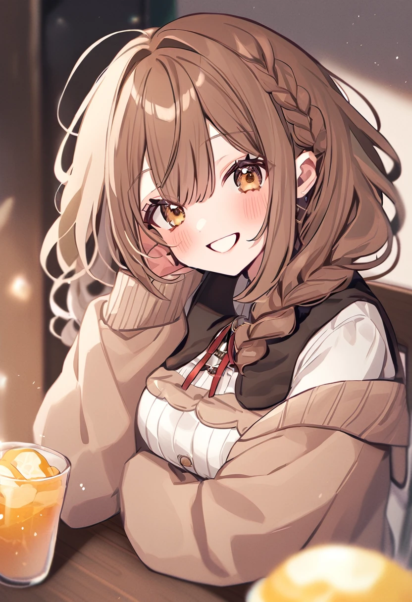 sirokimoti,One girl,Brown Hair,smile,