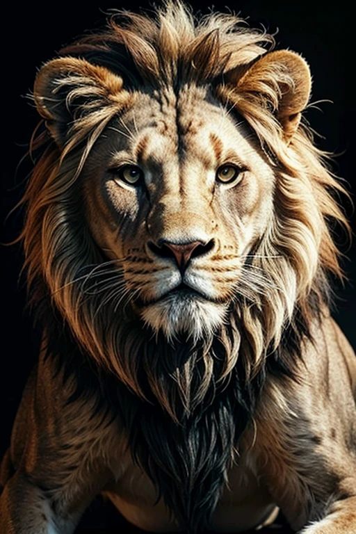 lion with scar on his face