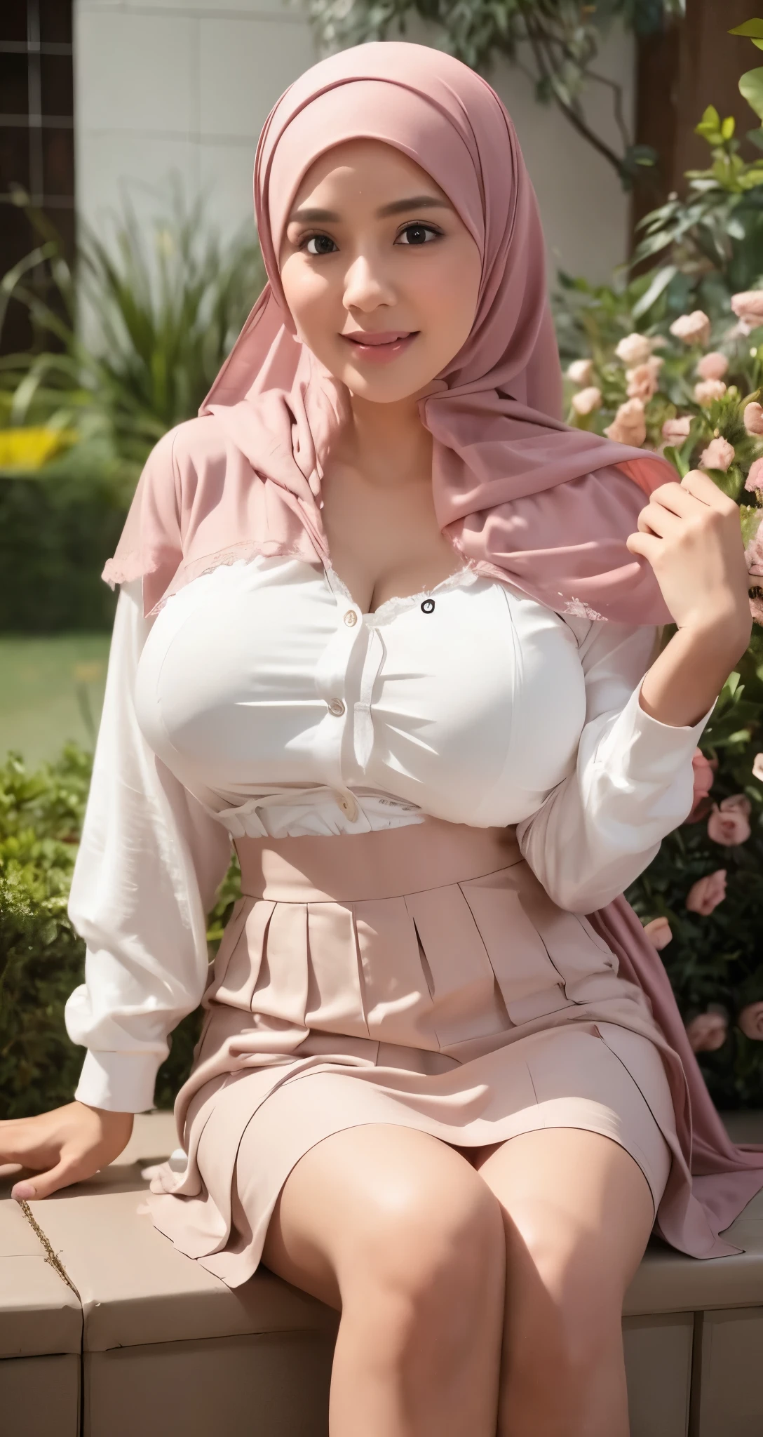 Hijab big breast realistic