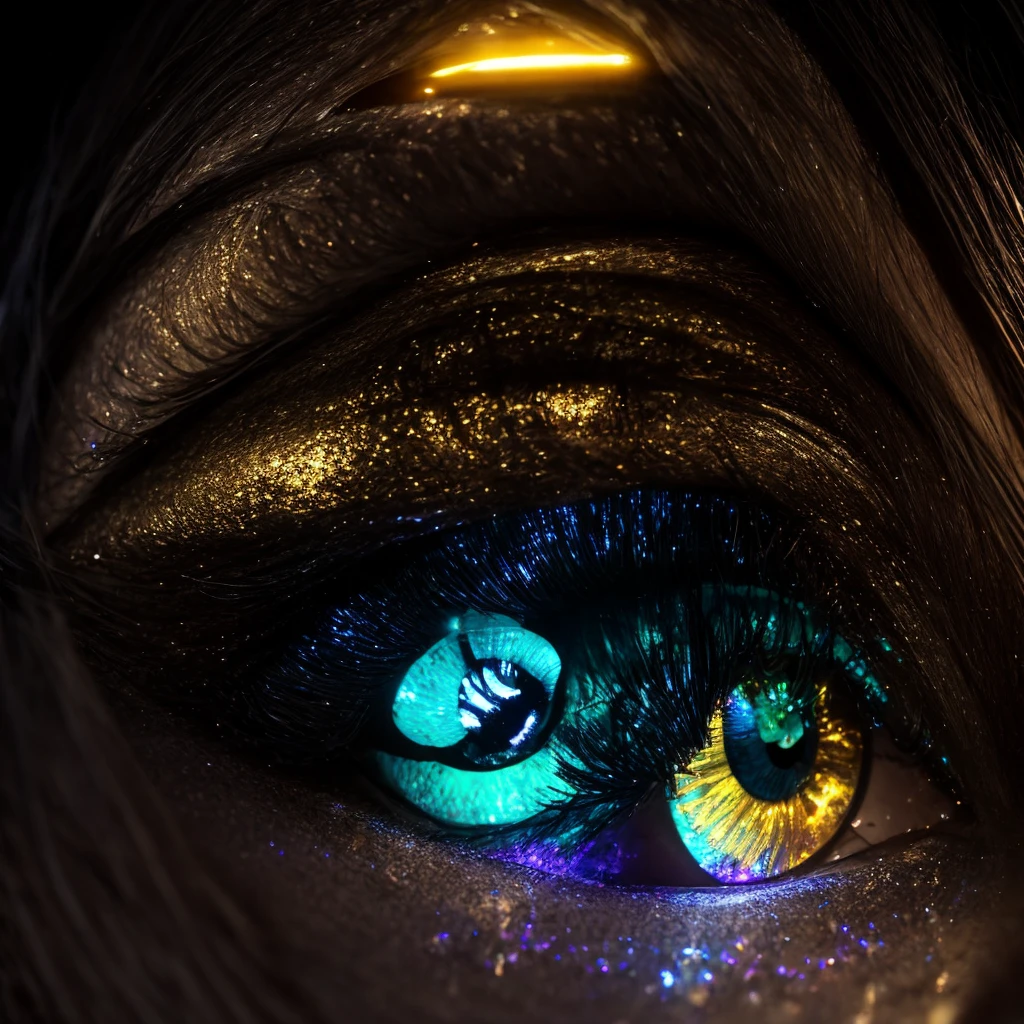 +(((HDMI, HDRI, UDHD))),((Njj 3d)+(Njj modern anime)), night, rain, cemetery, 1 woman, punk rock style clothes, black leather jeans, chains, sneakers, ( (neon iris lighting) 1.1), (eyes emit a magical glow 1.1), ((detailed beautiful eyes) 1.1)), lighting: ((light source full moon))), (((bioluminescence halo light effect Aura focuses on hair))), light falling from above, close-up, bright colors, high quality, extreme detail, blur, depth of field, blurred foreground, looking into the camera, The image had to have an overall sense of mysticism and otherworldliness., with even more number of fantasy elements. (perfect details: 1.1), (beautiful and clear background: 1.2), (extremely detailed CG, ultra detailed, best shadow: 1.1), (finely detailed beautiful eyes), (full-length 1.1), ((fairy fog effect)) , ((ultrasound wave effect)), ((golden rays)), ((abnormal air vibration))., 3D, digital art, on a solid color black background.