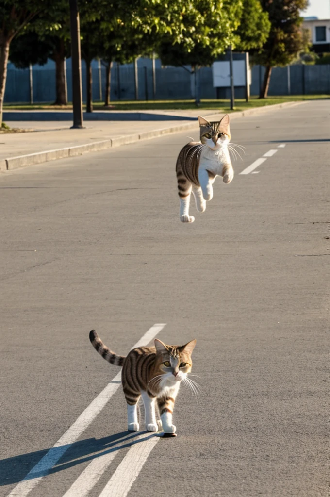 Gato andando en skate
