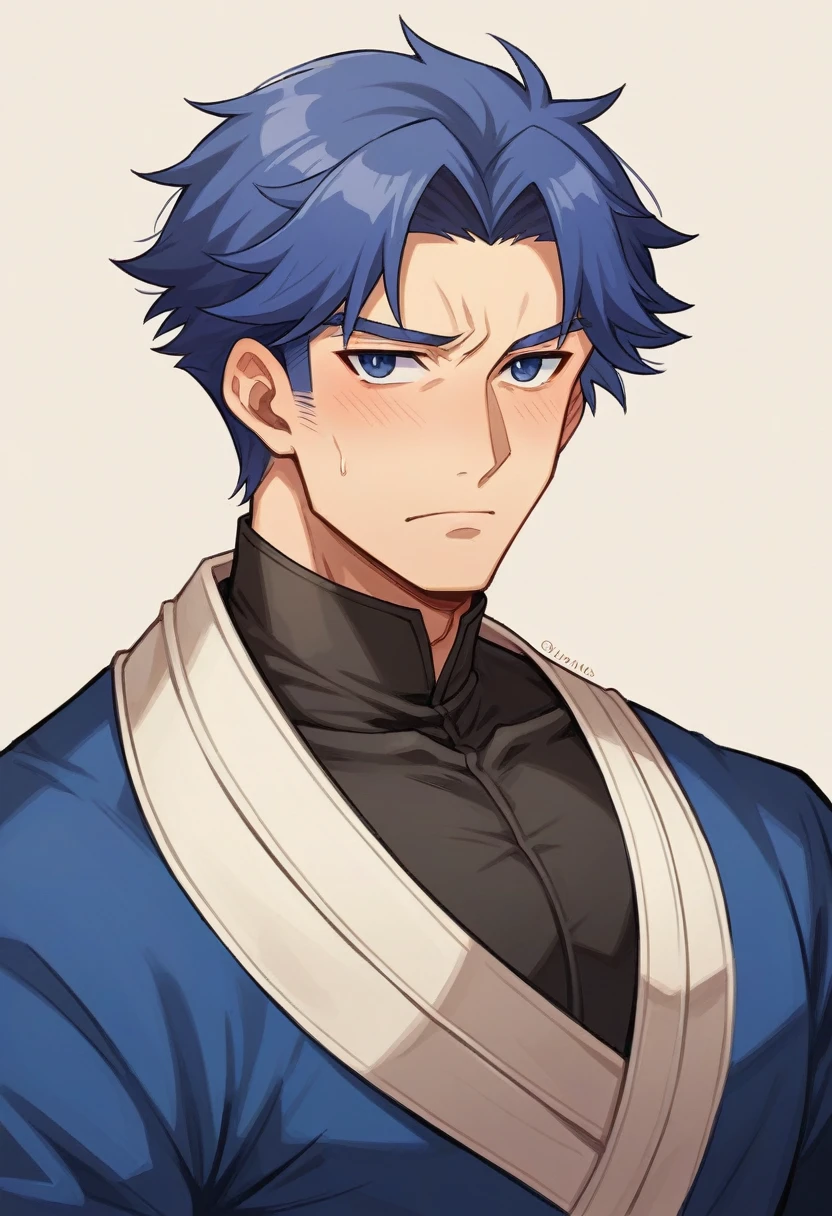cartoon of a man with different facial expressions on his face, estilo de kentaro miura!!!!, fanart de alta qualidade, each wearing period-correct clothing, in the style of sifu 🔥 😎 🕹️ 👀 :2, fanart oficial, no estilo anime, inspirado em Okumura Masanobu, arte oficial, Japanese anime style, Ehime