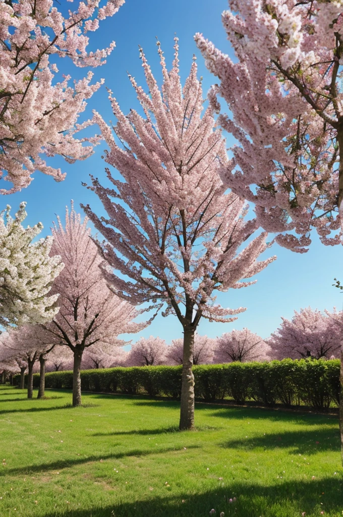 Apple trees in blossom - design for t-shirt 