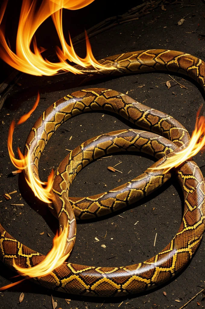 Serpiente de fuego grande