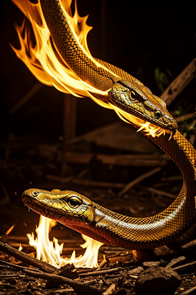 Serpiente de fuego grande