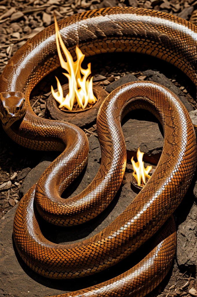 Serpiente de fuego grande