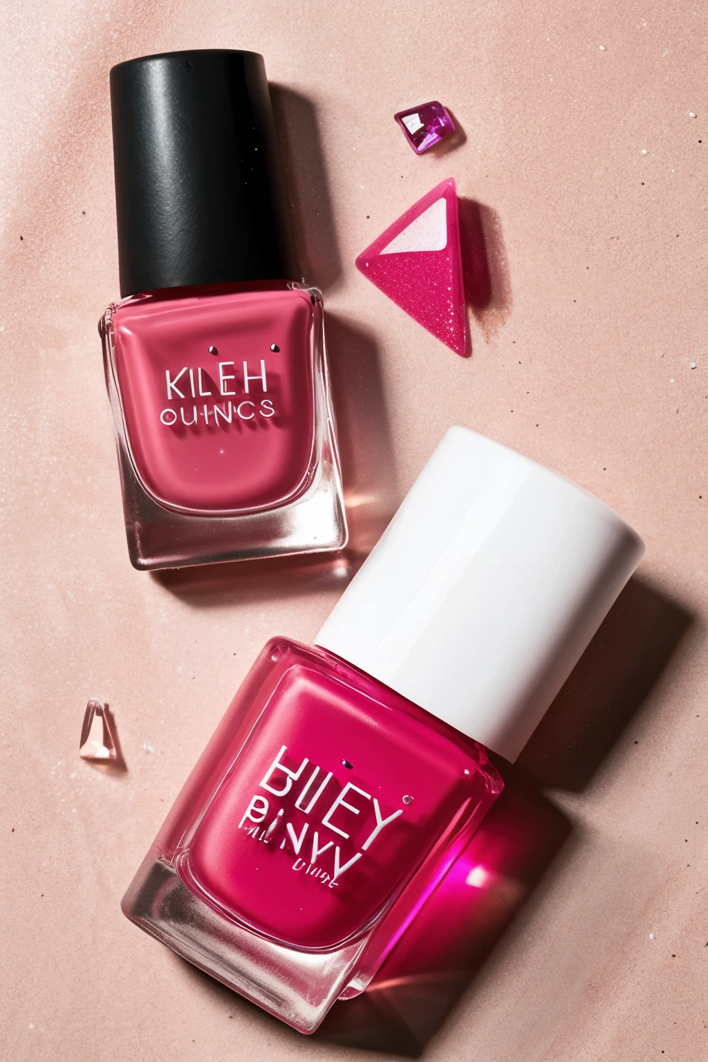 nail polishes falling from the sky
