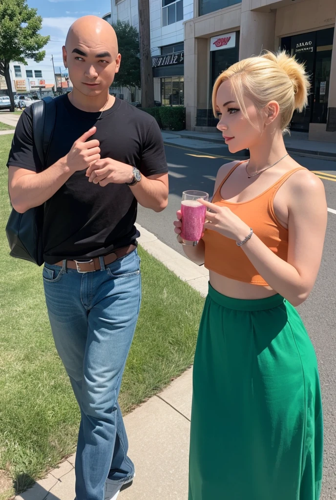 Android 18 and Krillin go on a date
