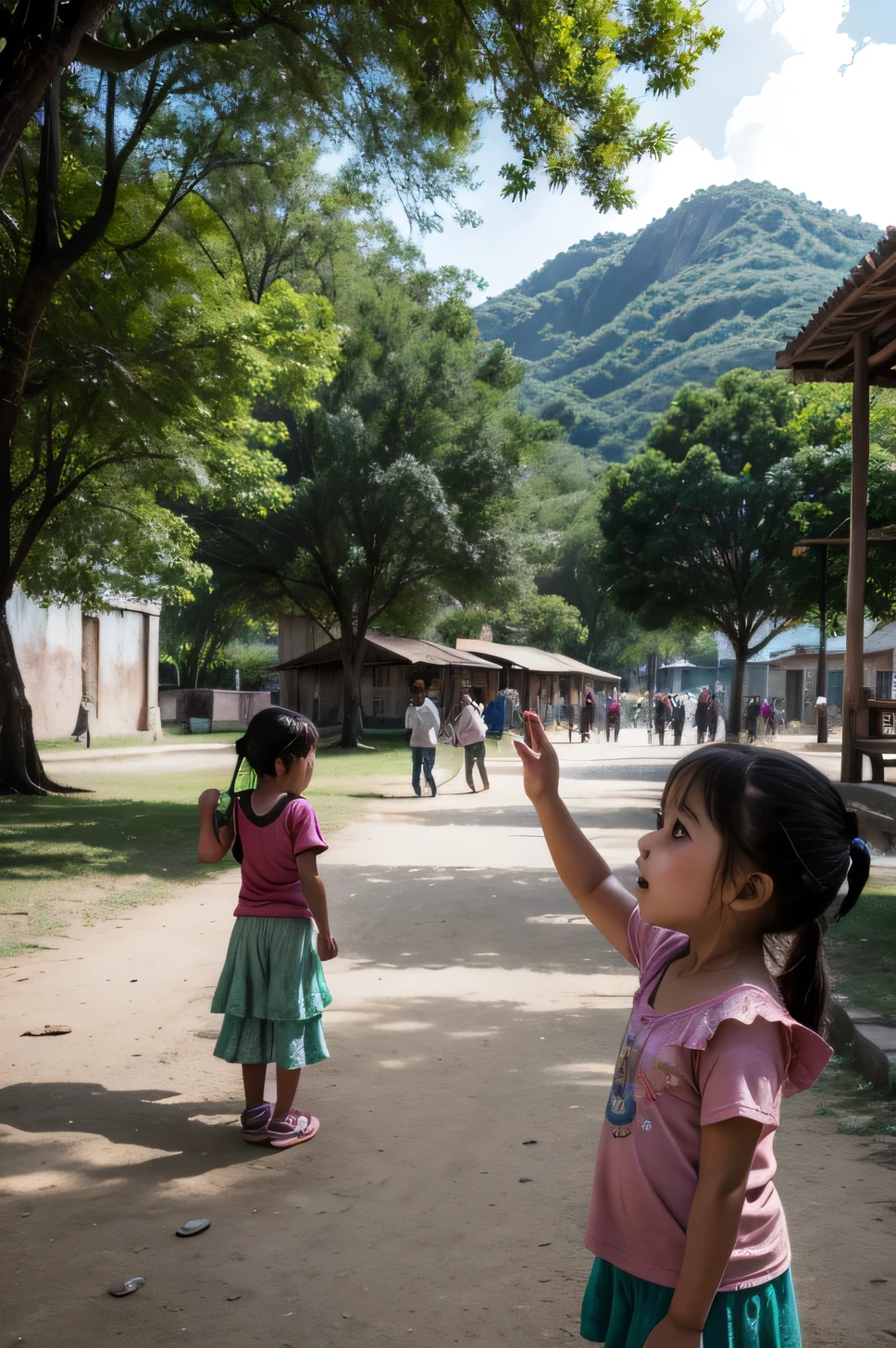 Chiapas children playing in the park