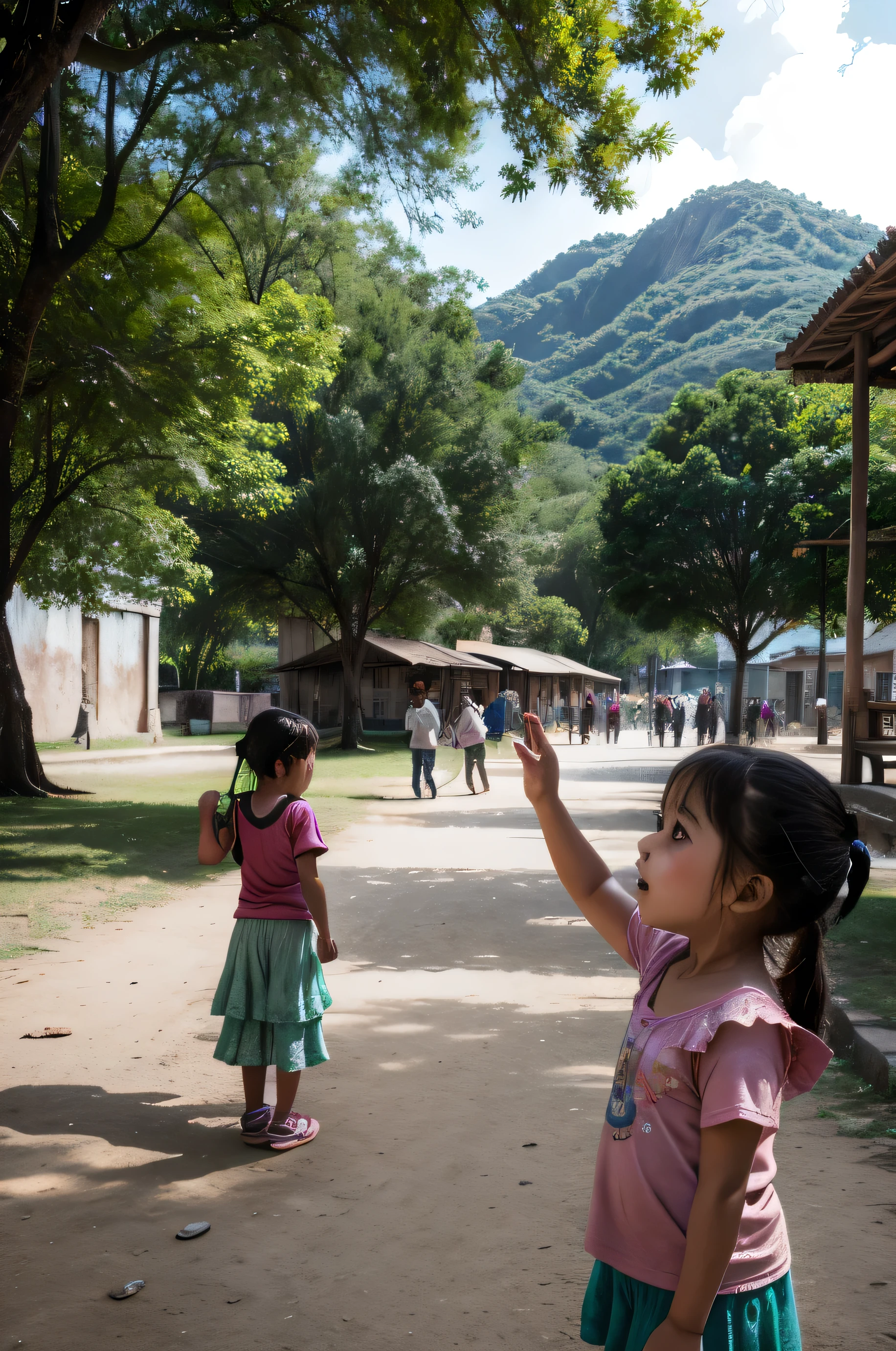 Chiapas children playing in the park