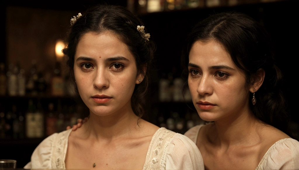 Em uma noite como qualquer outra, He felt the presence of a distressed spirit. She was a woman in 19th century clothes, with sad eyes and ethereal tears running down your face. He couldn't ignore her.
"Por favor, me ajude", implorou a mulher, his voice echoing in the silence of the empty bar.