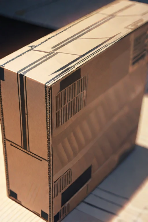 ((Best quality)), ((masterpiece)), (detailed), technological cardboard packaging