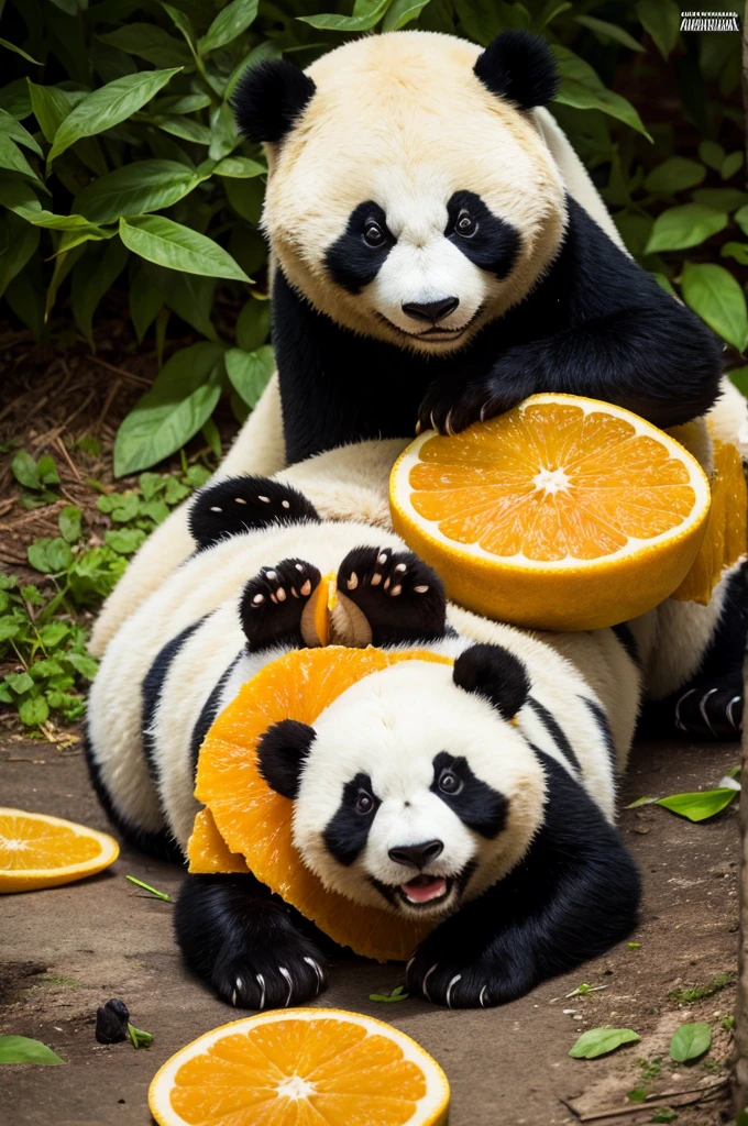 Laranja e um panda