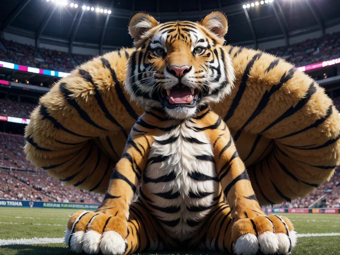Make the cutest tiger mascot you've ever seen for the Amanda sports club.