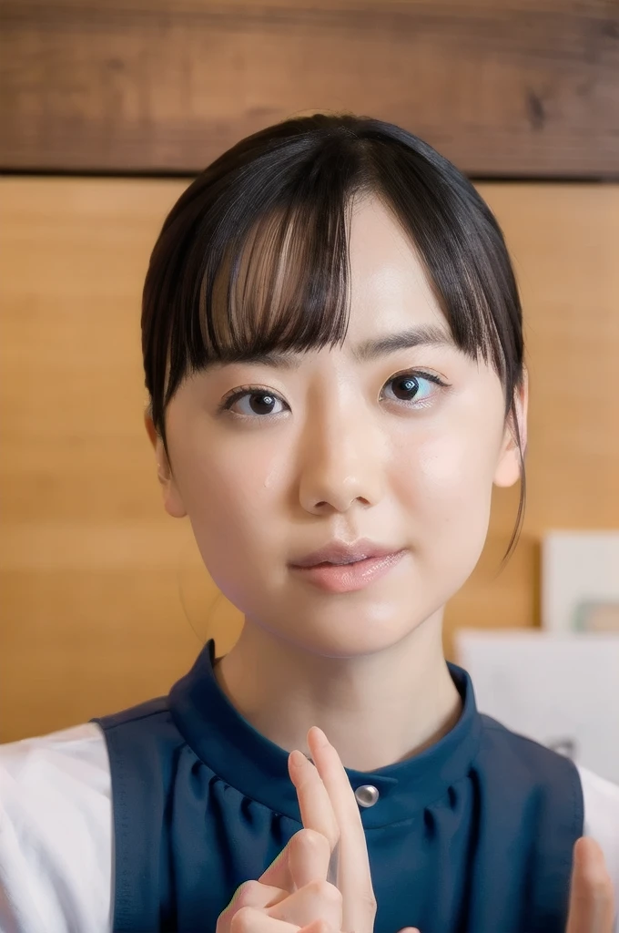 (Surreal Realism), (Awareness-raising), (High resolution), (8k), (Very detailed), (The best Awareness-raisingns), (Beautiful fine details), (highest quality), (Super detailed), (masterpiece), (wallpaper), (Detailed face)、(Beautiful expression)、Side bangs、solo、((Baby Face))、(((topless)))、 (((small tits))), (((flat breast)))、((Dark blue pleated skirt))(Black knee-high socks:1.2)、Slender body、Seductive Pose:1.4、Looking into the camera、School classroom、((Place your hands on the desk))、((A look that captivates the audience:1.3))Spread your legs wide,Drooling,race,whitepanties