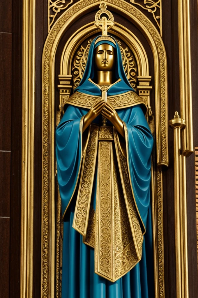 Ornamento catolico de sacerdote color celeste