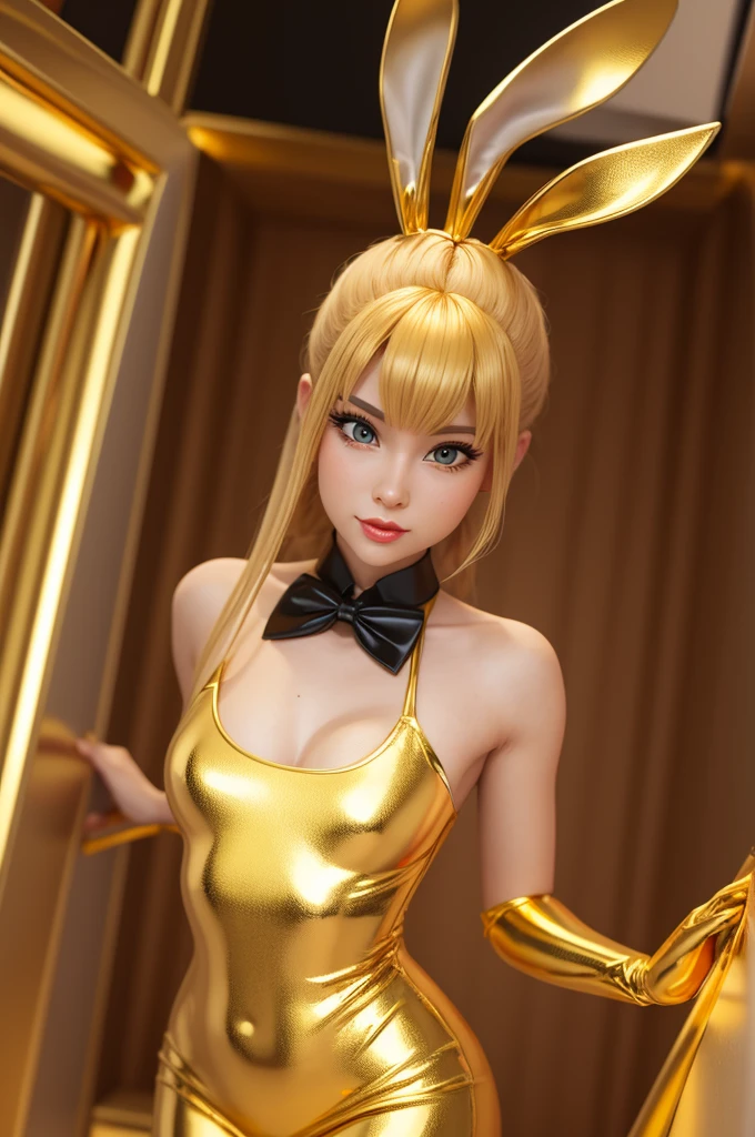 Make me the golden 3D Bugs Bunny 
