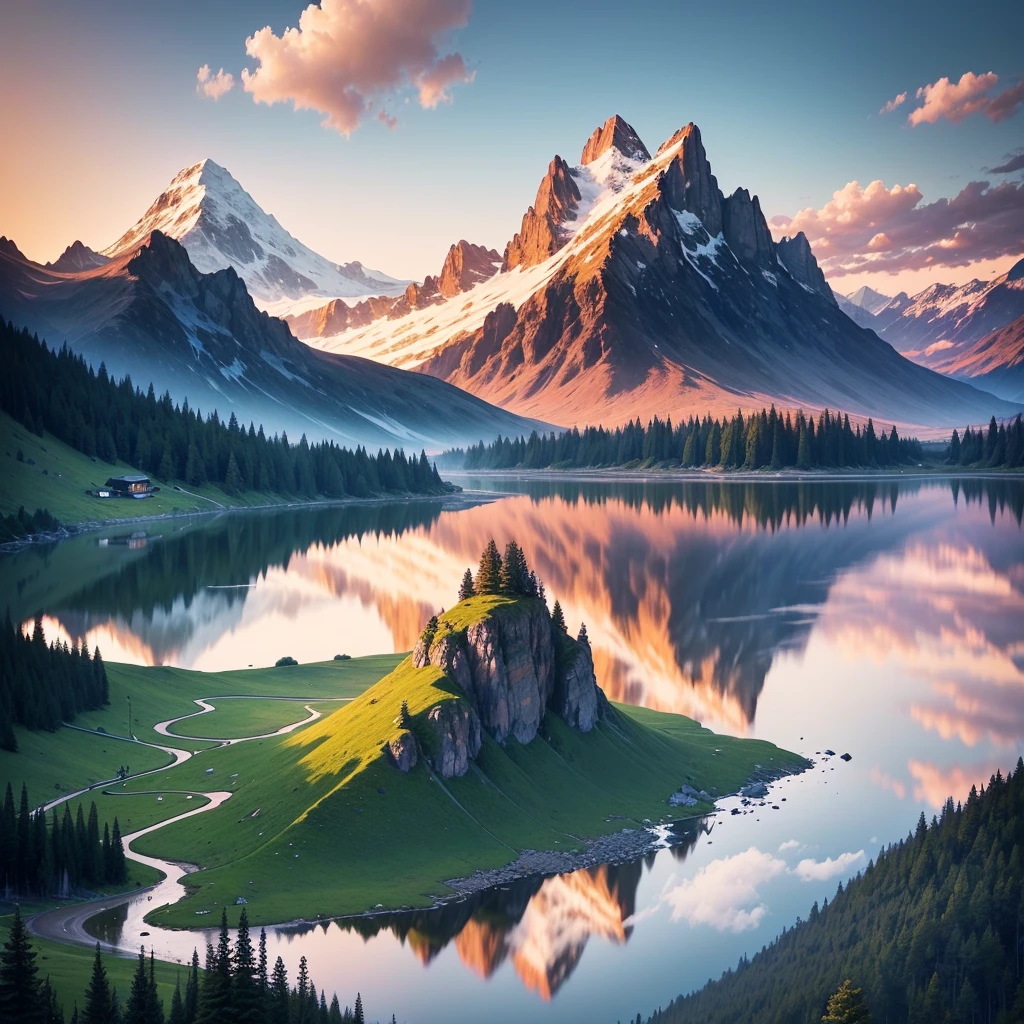 ChatGPT
Prompt for beautiful Mountains Landscape anime style
ChatGPT
Sure, here's a detailed prompt for generating a beautiful mountain landscape in anime style:
"Create a stunning mountain landscape in anime style. The scene features majestic, snow-capped peaks bathed in the golden light of dawn. The sky is a blend of warm hues of pink, orange, and purple, with a few wispy clouds. In the foreground, lush green meadows dotted with vibrant wildflowers stretch out, leading to a serene, crystal-clear lake reflecting the mountains and sky. There is a sense of tranquility and wonder, with attention to intricate details in the flora and the play of light and shadow. The overall atmosphere is peaceful and breathtaking, capturing the essence of nature's beauty."
Feel free to adjust the details to better suit your vision!