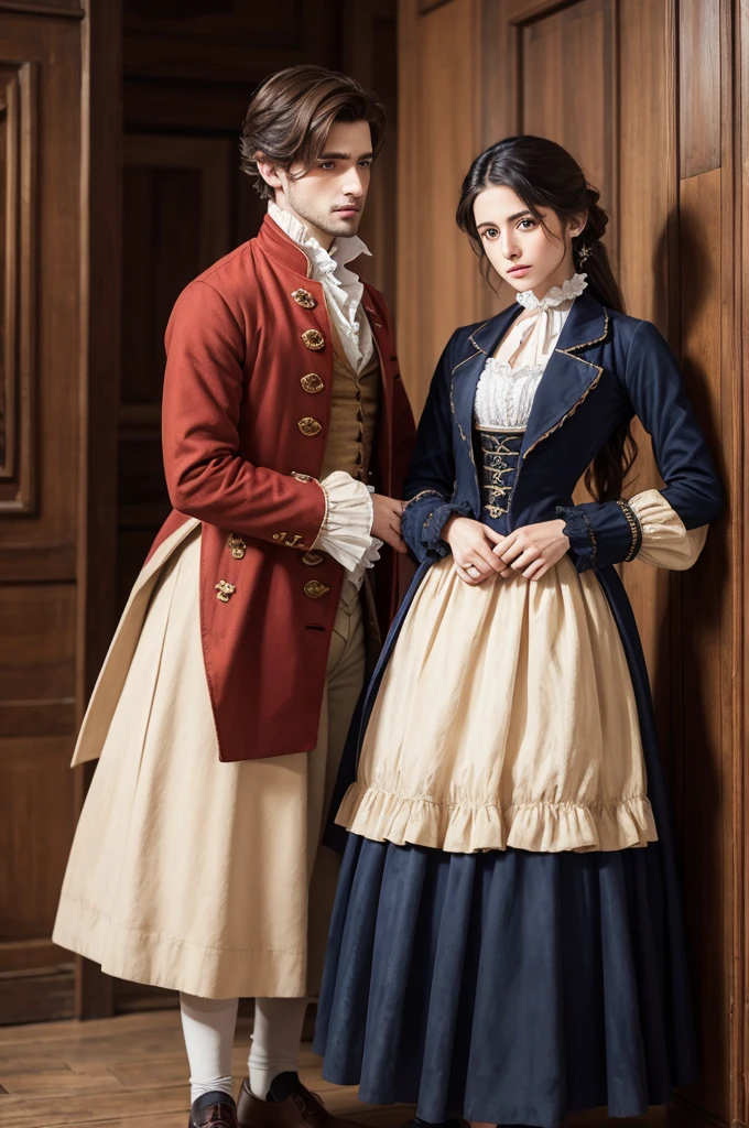 chay suede dressed in 18th century clothes